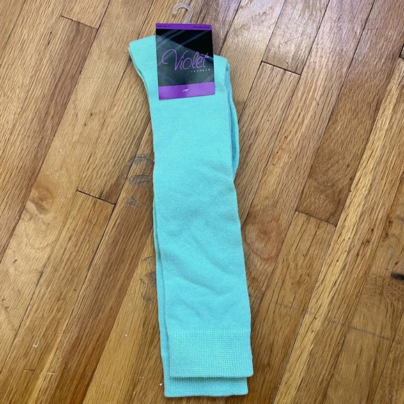 4/$25 Violet Legwear Mint Green Knee High Socks Girls Size 10 New With Tags - Picture 1 of 4